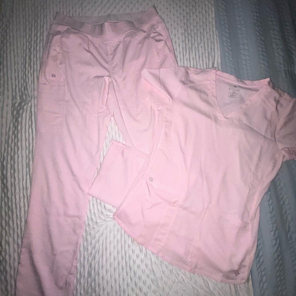 Med Couture Light Pink Scrub Set